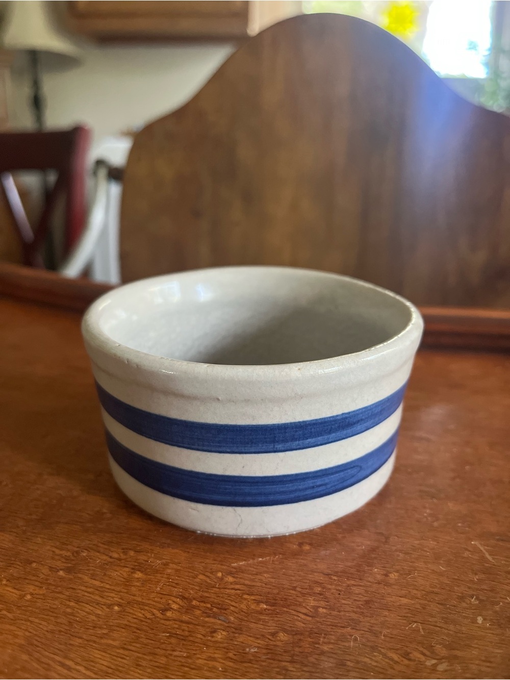 R.R.P Co Blue Stripe Ceramic Bowl - White and Blue